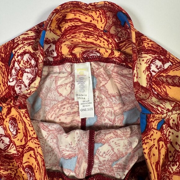 LuLaRoe Pastries Donuts Croissants Leggings Unicorn RARE HTF LLR New One Size OS - Picture 3 of 6